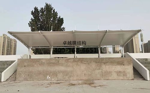 郑州市天府路中学膜结构看台/顶棚工程动态